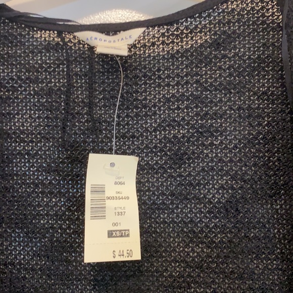 Aeropostale cardigan black see through light knit! Size x small - Picture 2 of 4